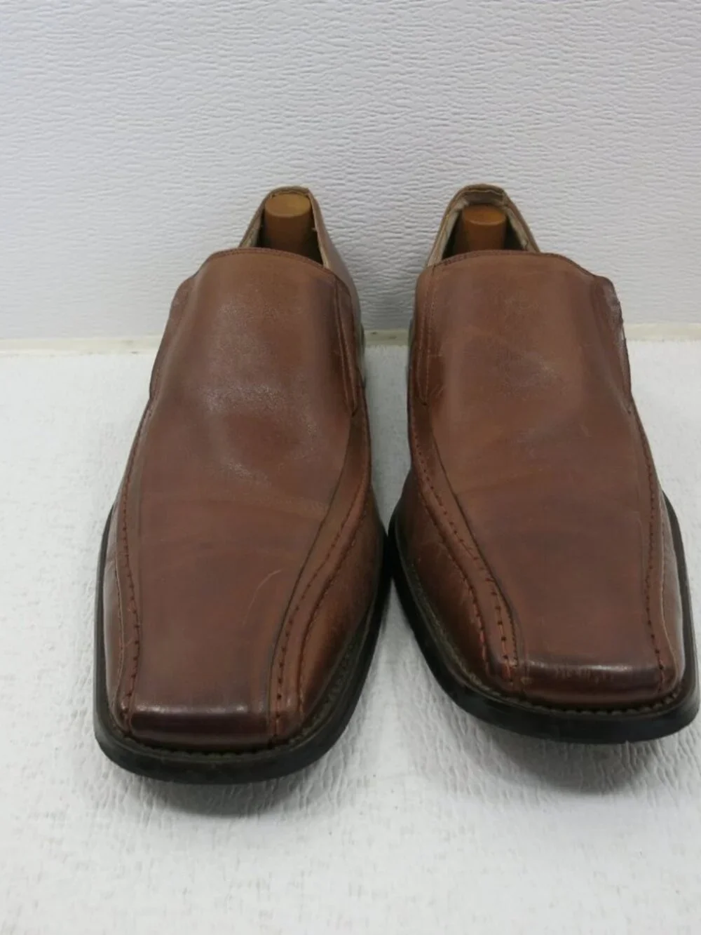 Stacy Adams Split Toe Leather Dress Loafer Shoes Zapatos Footwear Mens sz 11 M